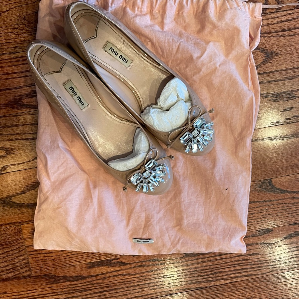 MIU MIU ballerina flats with jewels size 40 Made in Italy - Picture 12 of 16
